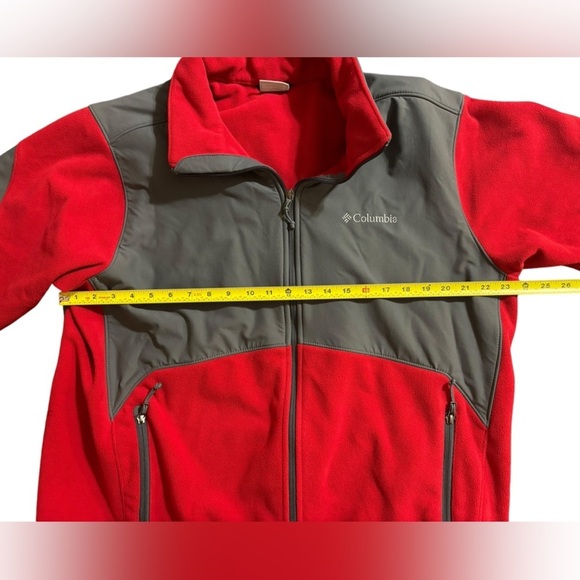 Columbia Mens Red & Gray Columbia Full Zip Fleece Jacket XL - Picture 8 of 8